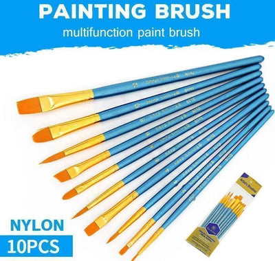 10x pinceaux de haute qualité bricolage peinture par numéros