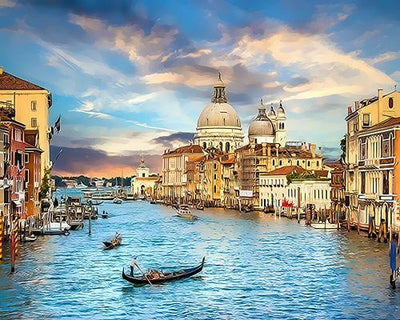 Paysage Venice Kits De Peinture Par Numéros Avec Cadre GX625