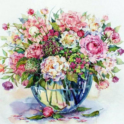 Fleur Bouteille Fleur Kits De Peinture Par Numéros Pour Adulte HQD1209