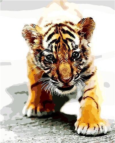 Animaux Tigre Kits De Peinture Par Numéros Pour Adulte HQD1262
