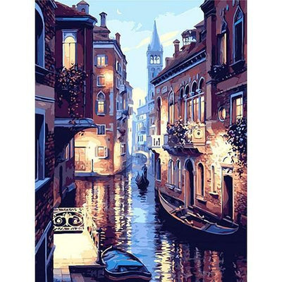 Paysage Venice Kits De Peinture Par Numéros Avec Cadre PH9213