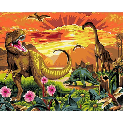 Animaux Dinosaur Kits De Peinture Par Numéros Pour Adulte PH9295