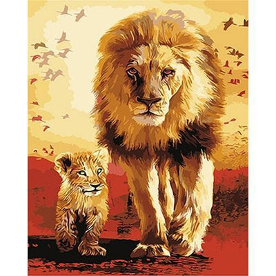 Animaux Lion Kits De Peinture Par Numéros Pour Adulte PH9359