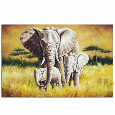 Animaux l éléphant Kits De Peinture Par Numéros Pour Adulte PH9493