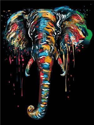 Animaux l éléphant Kits De Peinture Par Numéros Pour Adulte PH9596