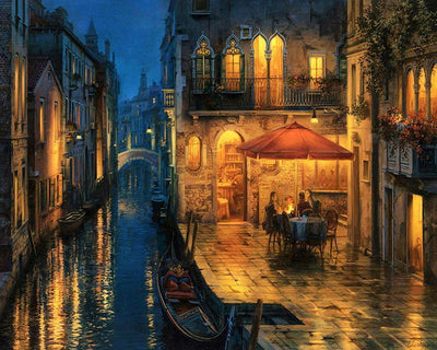 Paysage Venice Kits De Peinture Par Numéros Avec Cadre RSB8297