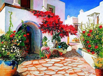 Paysage Greece Santorini Peinture Par Numéros RSB8399