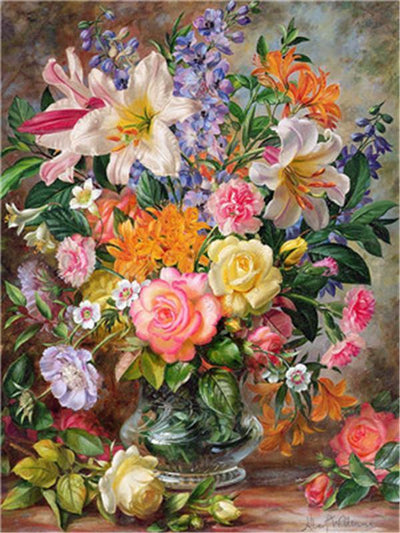 Fleur Bouteille Fleur Kits De Peinture Par Numéros Pour Adulte Y5067