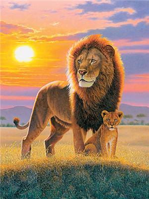 Animaux Lion Kits De Peinture Par Numéros Pour Adulte Y5663