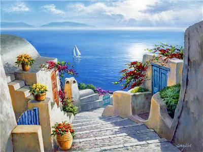 Paysage Greece Santorini Peinture Par Numéros Y5875