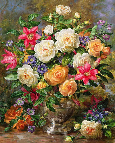 Fleur Bouteille Fleur Kits De Peinture Par Numéros Pour Adulte HQD1409