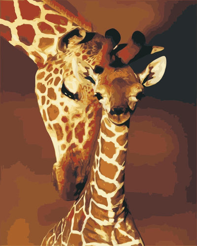 Animaux Giraffe Kits De Peinture Par Numéros Pour Adulte HQD1378